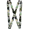 Suspenders - 1.0" - Tinker Bell 4-Poses Paint Splatter Black Greens