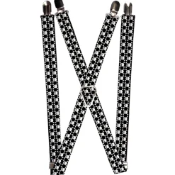 Suspenders - 1.0" - Top Skulls Black/White