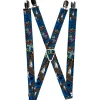 Suspenders - 1.0" - Truth and Justice CLOSE-UP Blue