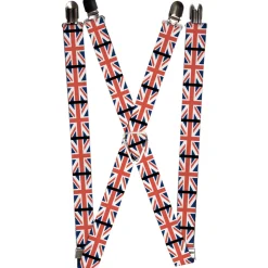 Suspenders - 1.0" - United Kingdom Flags