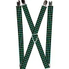 Suspenders - 1.0" - Wire Grid Black/Turquoise/Yellow