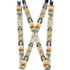 Suspenders - 1.0" - WONDER WOMAN Face Pose Leopard Tan
