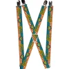 Suspenders - 1.0" - WONDER WOMAN Logo Americana Red White Blue Yellow