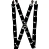 Suspenders - 1.0" - Yin Yang w/Wings Black/White