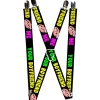 Suspenders - 1.0" - YOUR BOYFRIEND LOVES ME w/Kiss Black/Neon