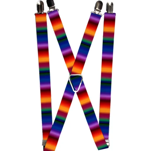 Suspenders - 1.0" - Zarape3 Vertical Multi Color Fade