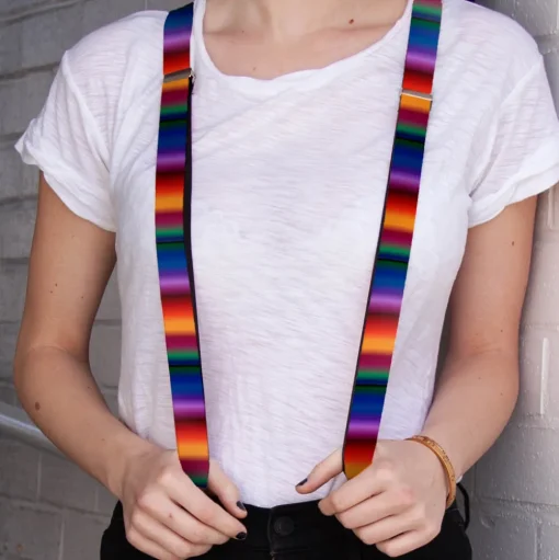 Suspenders - 1.0" - Zarape3 Vertical Multi Color Fade