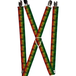 Suspenders - 1.0" - Zebra Head Rasta