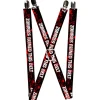 Suspenders - 1.0" - ZOMBIES RUINED THIS BELT Black/White/Red Splatter