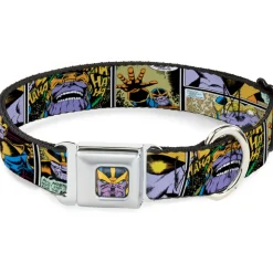Thanos Face CLOSE-UP Full Color Seatbelt Buckle Collar - Thanos Comic Scene Blocks