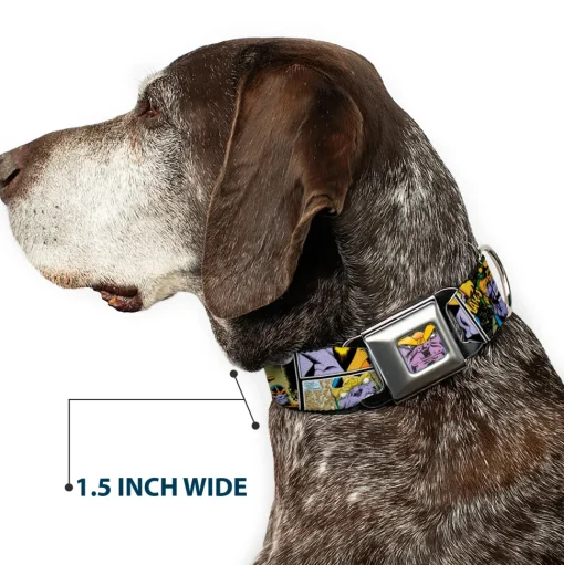 Thanos Face CLOSE-UP Full Color Seatbelt Buckle Collar - Thanos Comic Scene Blocks
