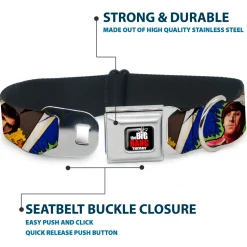THE BIG BANG THEORY Full Color Black White Red Seatbelt Buckle Collar - The Big Bang Theory Comic Strip