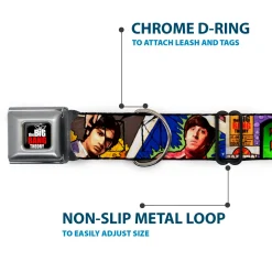THE BIG BANG THEORY Full Color Black White Red Seatbelt Buckle Collar - The Big Bang Theory Comic Strip