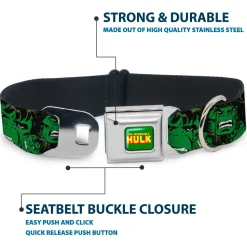 THE HULK Seatbelt Buckle Collar - The Hulk Stacked