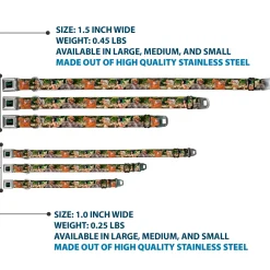 THE JUNGLE BOOK Full Color Black/Green Seatbelt Buckle Collar - The Jungle Book I Wanna Be Like You 4-Character Scene