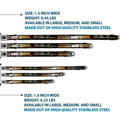 THE POLAR EXPRESS Text Logo Full Color Black/Golds Seatbelt Buckle Collar - POLAR EXPRESS Train Cars Black/Golds