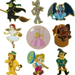 The Wizard of Oz Mystery Enamel Pin Blind Box Series, Dorothy, Toto, Scarecrow, Tin Man, Cowardly Lion, Wicked Witch, Flying Monkey, Glinda, or a Munchkin