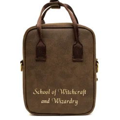 The Wizarding World of Harry Potter Bag, Cross Body, Harry Potter Hogwarts School of Witchcraft and Wizardry Brown, Vegan Leather