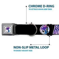 Thor Hamer Icon Full Color White/Blues Seatbelt Buckle Collar - Thor SON OF ODIN/Hamner Icon Black/White/Blues