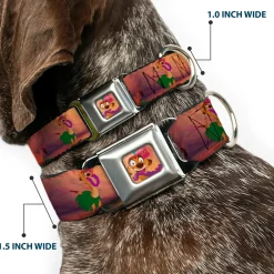 Timon Hula Pose Full Color Seatbelt Buckle Collar - Timon & Pumba The Hula Song Poses