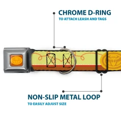 Toy Story Jessie Cowboy Buckle Logo Browns Seatbelt Buckle Collar - Toy Story Jessie Bounding Cowboy Buckle Lasso Stripe Yellow/Red/Brown
