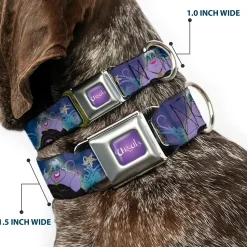 URSULA Full Color Purple-Fade/White Seatbelt Buckle Collar - Ursula 4-Poses/Shells/Ivy/Bubbles Purples/Blues