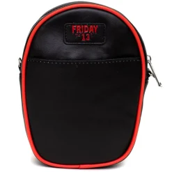 Warner Bros. Horror Movies Bag, Cross Body, Friday The 13th Jason Hockey Mask Applique, Vegan Leather