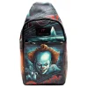 Warner Bros. Horror Movies Vegan Leather Crossbody Sling Bag, It Chapter Two Pennywise Derry Circus Pose, 7" x 14"