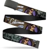 Web Belt Blank Black Buckle - CATWOMAN-NINE LIVES OF A FELINE FATALE Bombshell Pose/Diamonds Webbing