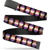 Web Belt Blank Black Buckle - South Park Stan Flip Poses Black Webbing