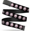 Web Belt Blank Black Buckle - Rick and Morty Rick Vaporwave Bullseye Black/Blue/Red/White Webbing