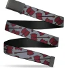 Web Belt Blank Black Buckle - Adventure Time Marceline's Axe Bass Scattered Gray Webbing