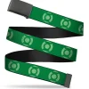 Web Belt Blank Black Buckle - Green Lantern Logo Weathered Greens Webbing