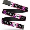 Web Belt Blank Black Buckle - Mean Girls THAT'S SO FETCH Collage Pink/Black/White Webbing