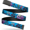 Web Belt Blank Black Buckle - Invader Zim GIR and Piggy Rule the World Poses Blue Webbing