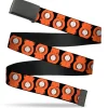 Web Belt Blank Black Buckle - South Park Kenny Flip Poses Black Webbing