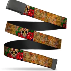Web Belt Blank Black Buckle - Tattoo Johnny-Dagger Webbing