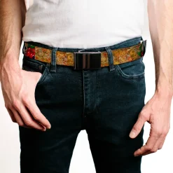 Web Belt Blank Black Buckle - Tattoo Johnny-Dagger Webbing