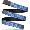 Web Belt Blank Black Buckle - Harry Potter Ravenclaw Icons Checker Blues Webbing