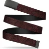 Web Belt Blank Black Buckle - Avatar Last Airbender Fire Element Symbol Black/Red Webbing