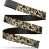 Web Belt Blank Black Buckle - Looney Tunes 6-Character Stacked Collage4 Webbing