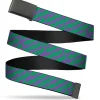 Web Belt Blank Black Buckle - Joker HAHAHA Purple/Green Webbing