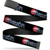 Web Belt Blank Black Buckle - THUNDERCATS Classic Series Logo Black/Red/Silver Webbing