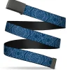 Web Belt Blank Black Buckle - Avatar Last Airbender Water Element Symbol Blues Webbing