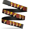 Web Belt Blank Black Buckle - Johnny Bravo Pose Turns Browns Webbing