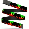 Web Belt Blank Black Buckle - Cali Bear/Star Silhouette Rasta/Black Webbing