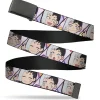 Web Belt Blank Black Buckle - Dr. Stone Chibi Gen Asagiri Expression Blocks Webbing