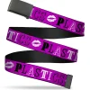 Web Belt Blank Black Buckle - Mean Girls PLASTICS Collage Pink/Black/White Webbing