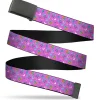 Web Belt Blank Black Buckle - Furby and Furblets Galaxy Grid Collage Pink/Purple Webbing