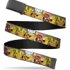 Web Belt Blank Black Buckle - THIS IS FINE Question Hound Cafe Fire Comic Strip Blocks Webbing